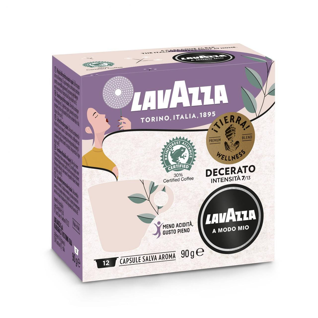 

Lavazza A Modo Mio ¡Tierra! Wellness Caffè Decerato (Int = 7; 12 капсул; Espresso; 100% Arabica)