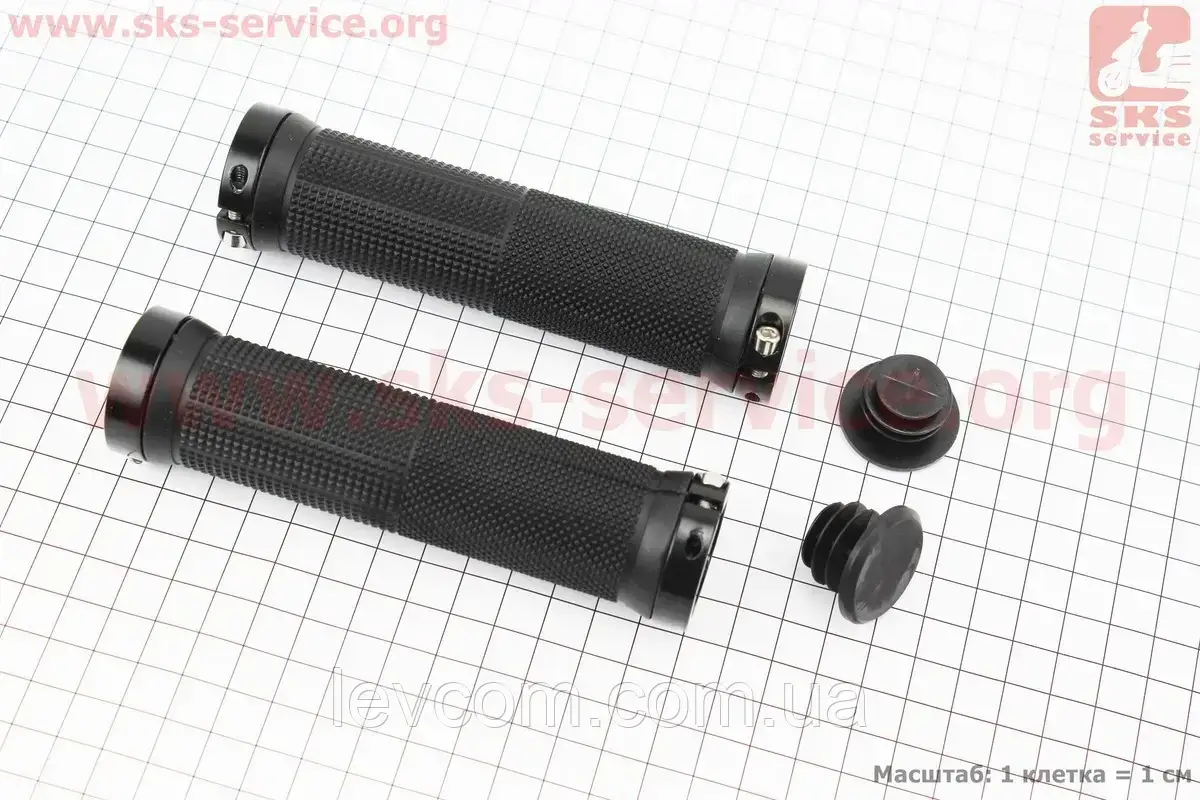 

Рукоятки руля 130мм с зажимом Lock с двух сторон к-кт, черные FL-426