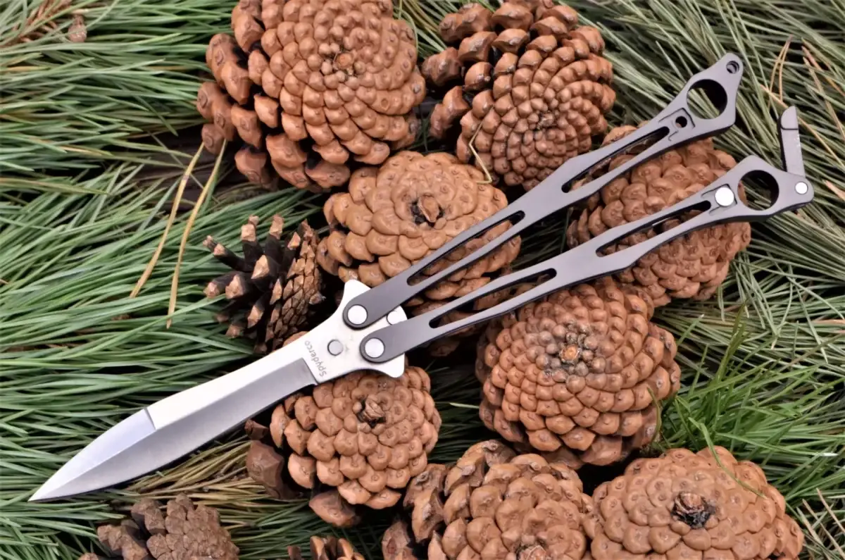 

Балисонг для флиппинга Spyderco SpyderFly Butterfly B01 china, Серый
