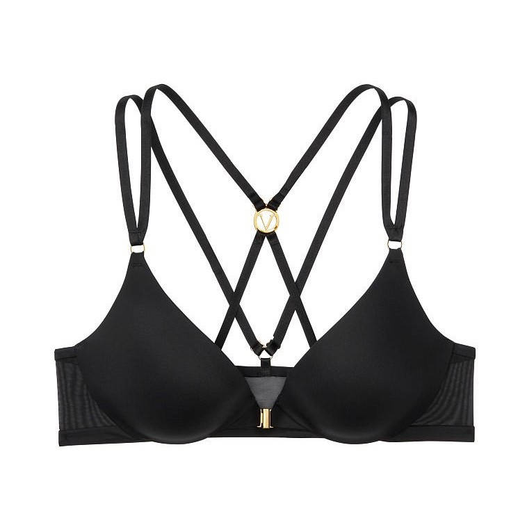 

Бюстгальтер Victoria's Secret VERY SEXY Push-up Strappy Plunge Bra, Черный