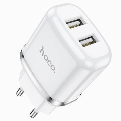 

Зарядний Пристрій 2.4A Зарядка Hoco N4 Aspiring 2USB, Белый