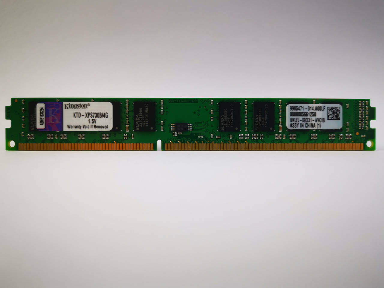 

Оперативная память Kingston DDR3 4Gb 1333MHz PC3-10600U (KTD-XPS730B/4G) Б/У