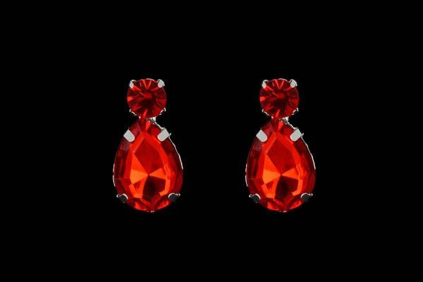 

Серьги с красным камнем - RH41006-5