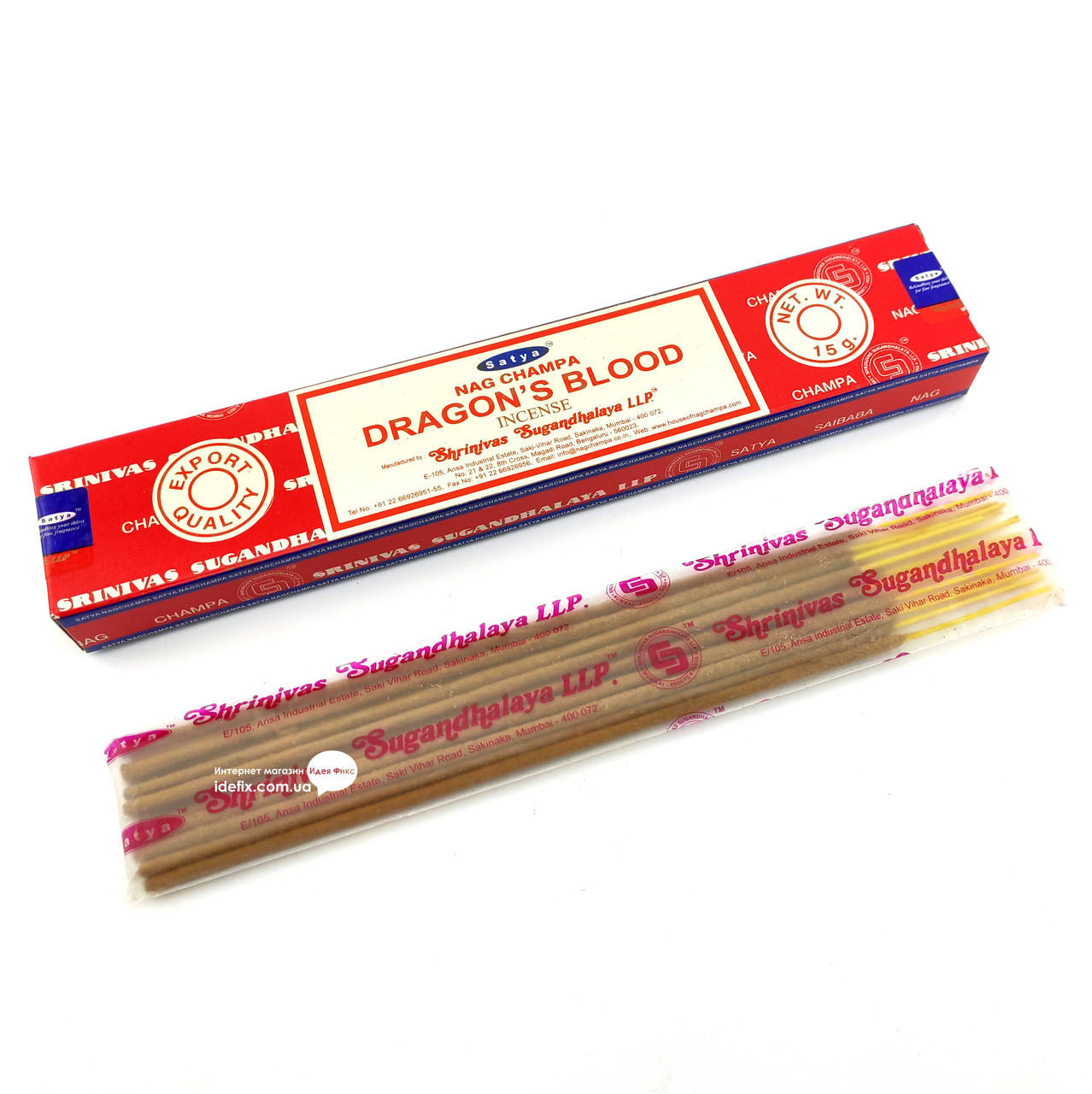 

Благовоние Dragons Blood Satya 15 грамм. Аромапалочки Кровь Драконов (32488)