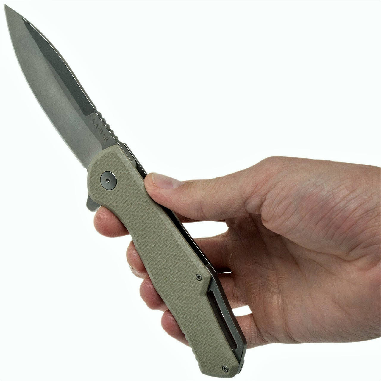 

Нож KA-BAR 7509 Jarosz Spear Point Flipper, Оливковый