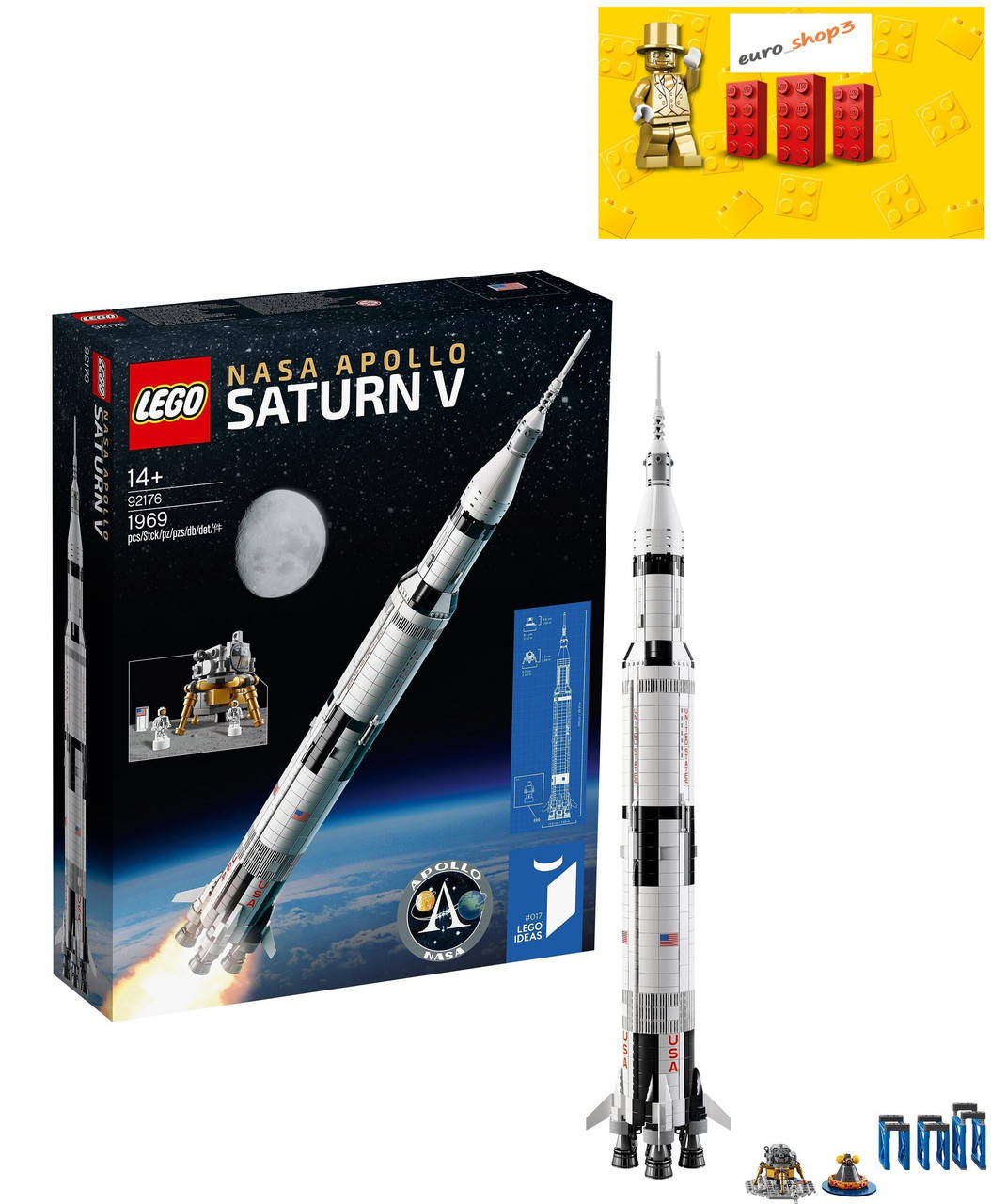 

LEGO Ideas Rocket NASA Apollo Saturn V 92176, Разные цвета