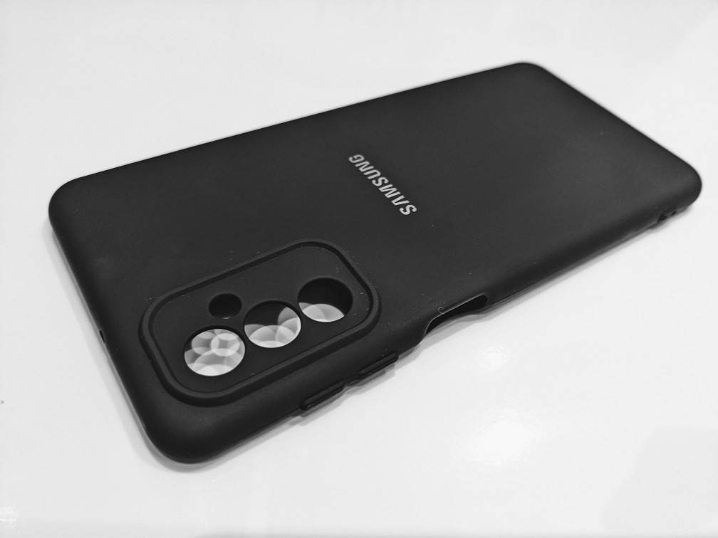 

Силиконовый чехол для Samsung Galaxy M52 Черный микрофибра soft touch