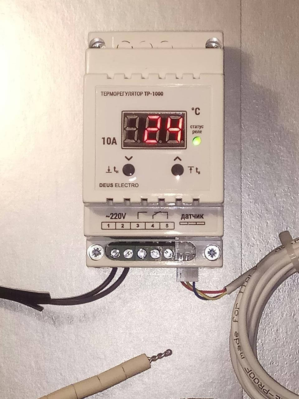 

Терморегулятор для высоких температур с термопарой ТР-1000 на 10 А, 999°C