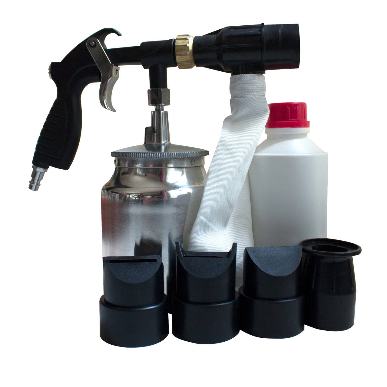 

Пескоструйный пистолет Geko с рекуперацией 1000g. Расход воздуха от: 200 л / мин.