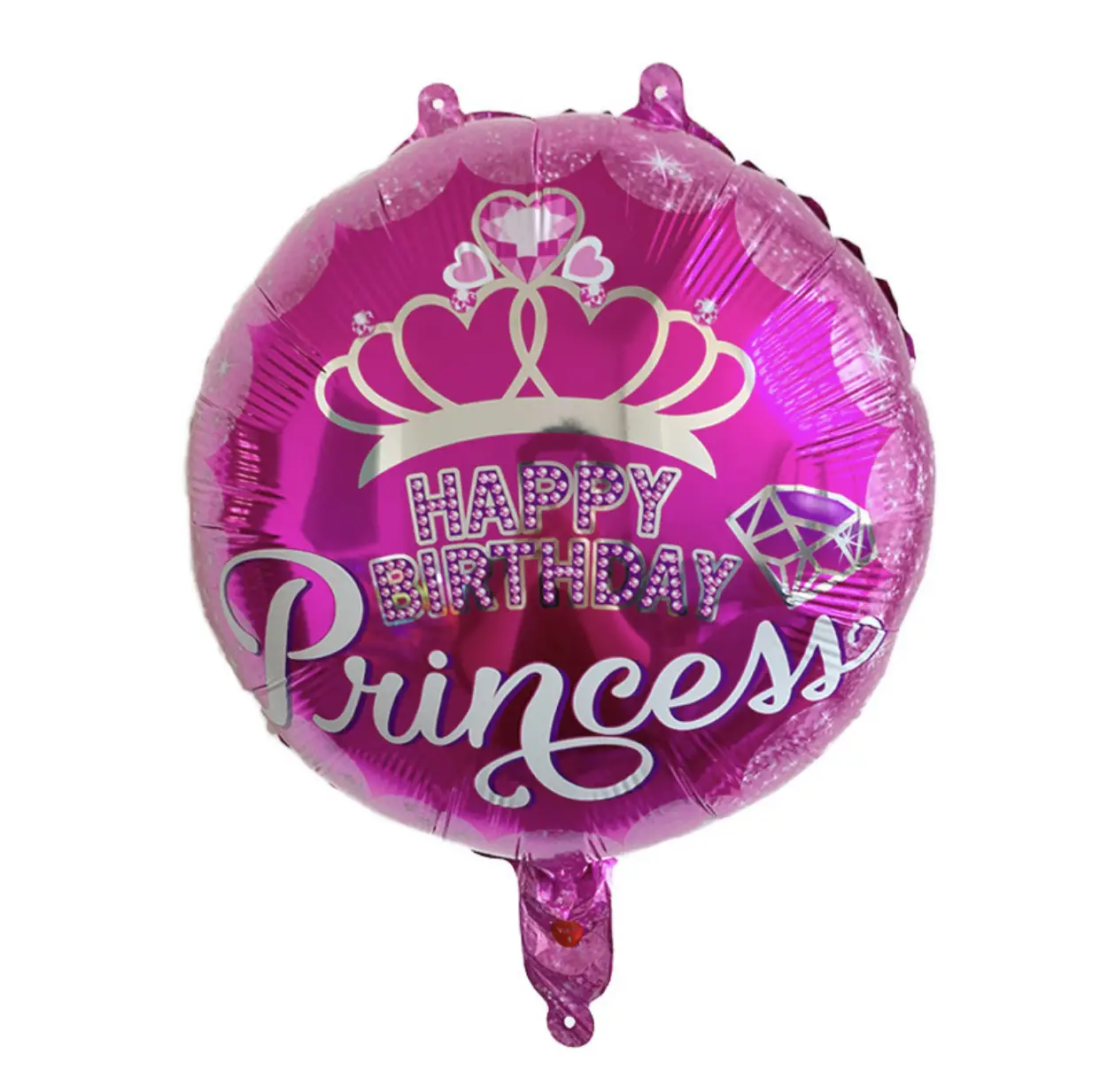

Фольгированный шарик КНР 18" (45 см) Круг Happy Birthday Принцесса, Разные цвета