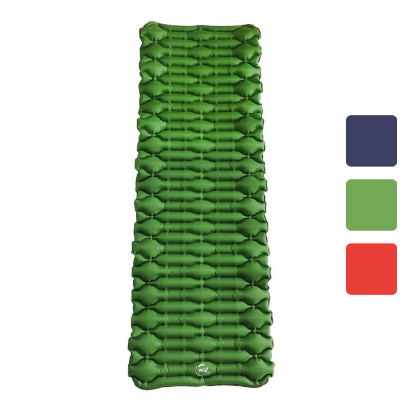 

Туристический коврик большой каремат надувной походный WCG одноместный для кемпинга, Зелёный