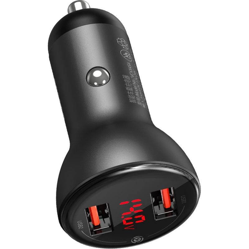 

АЗУ Baseus Digital Display Dual SCP U+U 45W серый CCBX-B0G