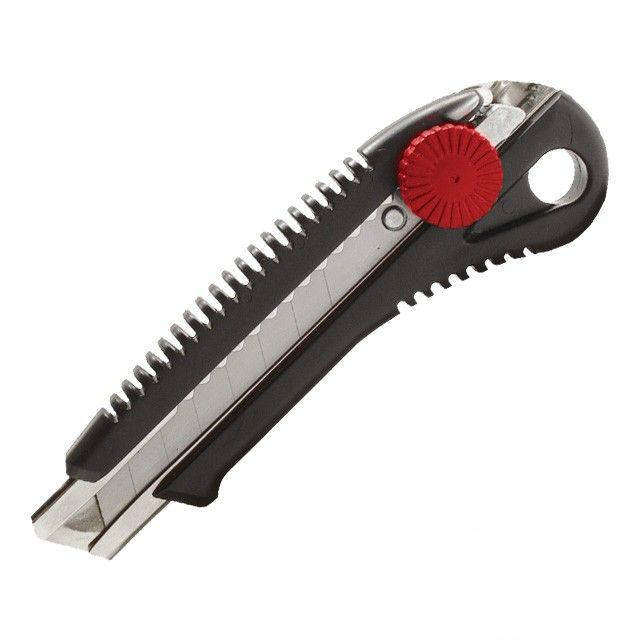 

Нож с мет. направляющей под лезвие 18мм INTERTOOL HT-0502