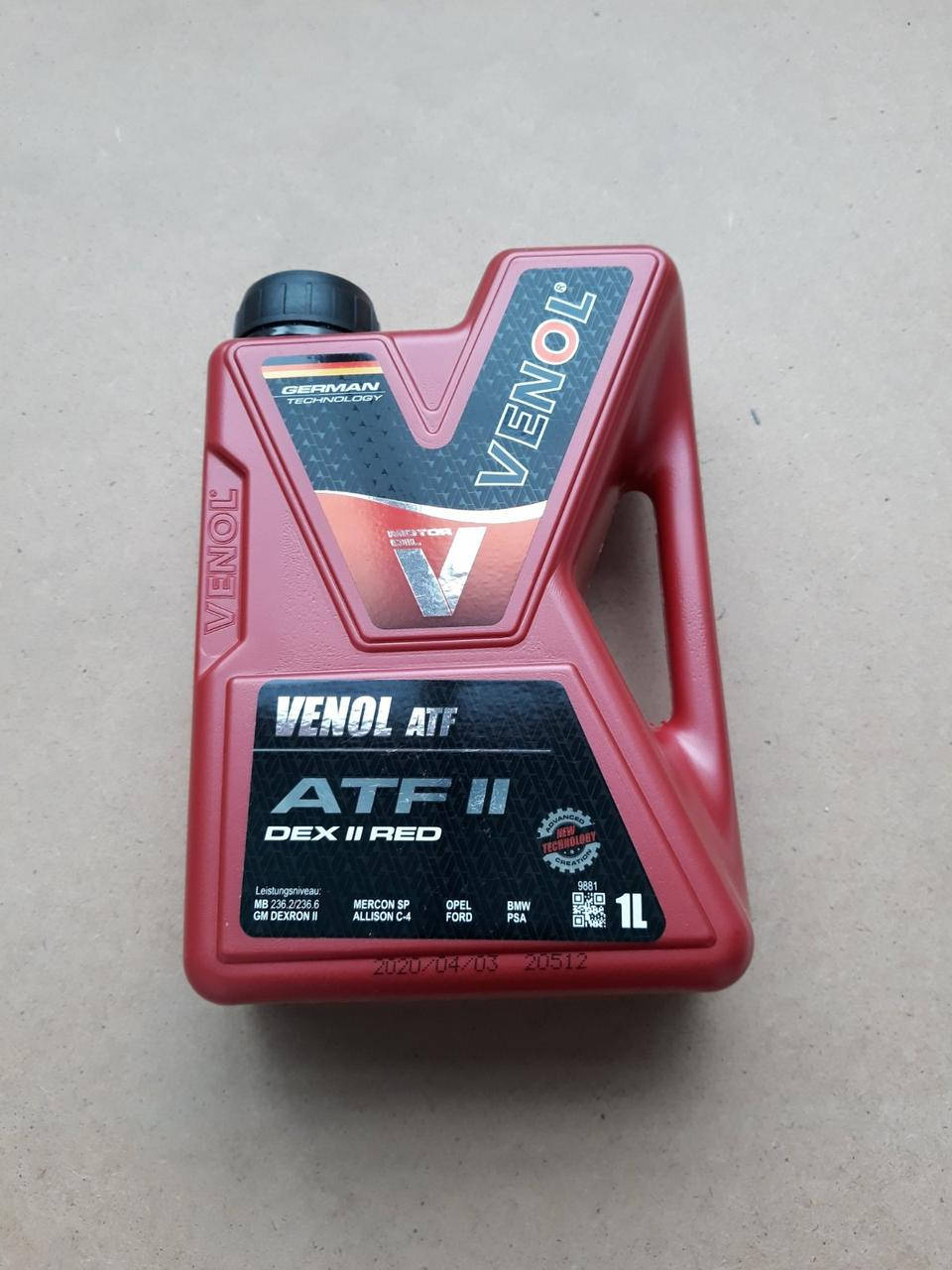 

Масло трансмиссионное Venol ATF II 1л