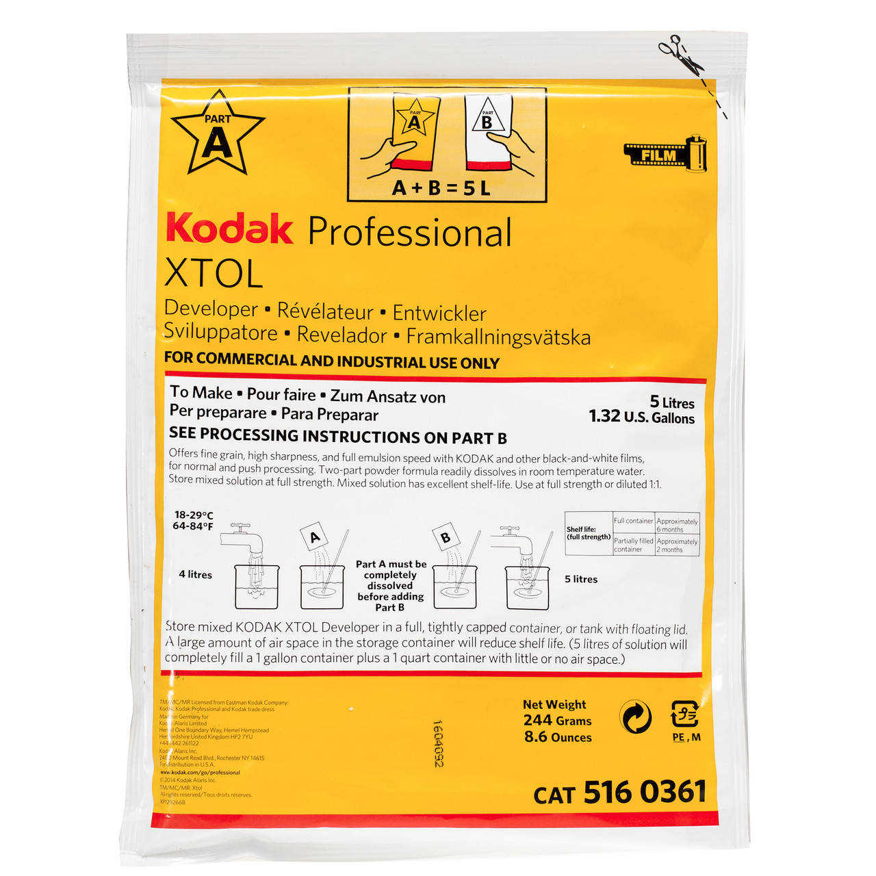 

Проявитель для пленки KODAK XTOL 5 L.