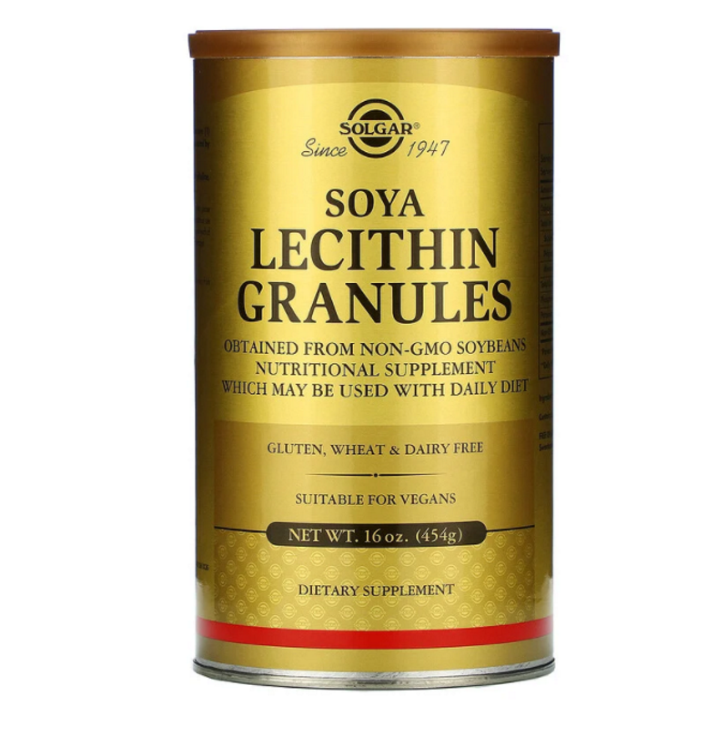 

Гранулы соевого лецитина "Soya Lecithin Granules" Solgar, 454 г