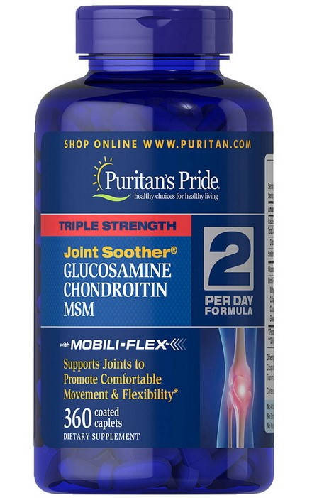

Triple Strength Glucosamine Chondroitin with MSM 360 таблеток