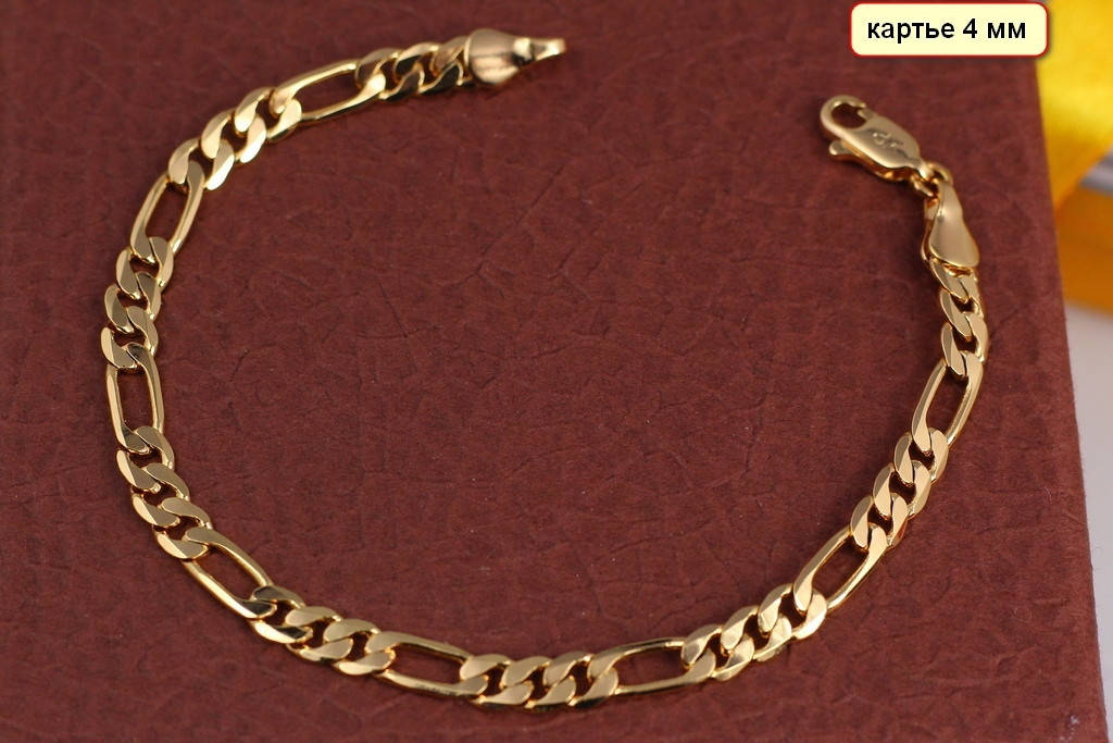 

Браслет Xuping Jewelry фигаро 20 см 4 мм золотистый