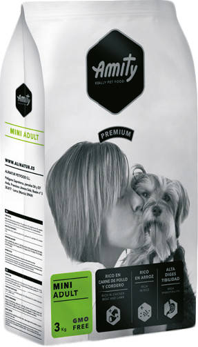 

Сухой корм для собак для мелких пород с курицей и ягненком Amity Mini Adult 3 кг