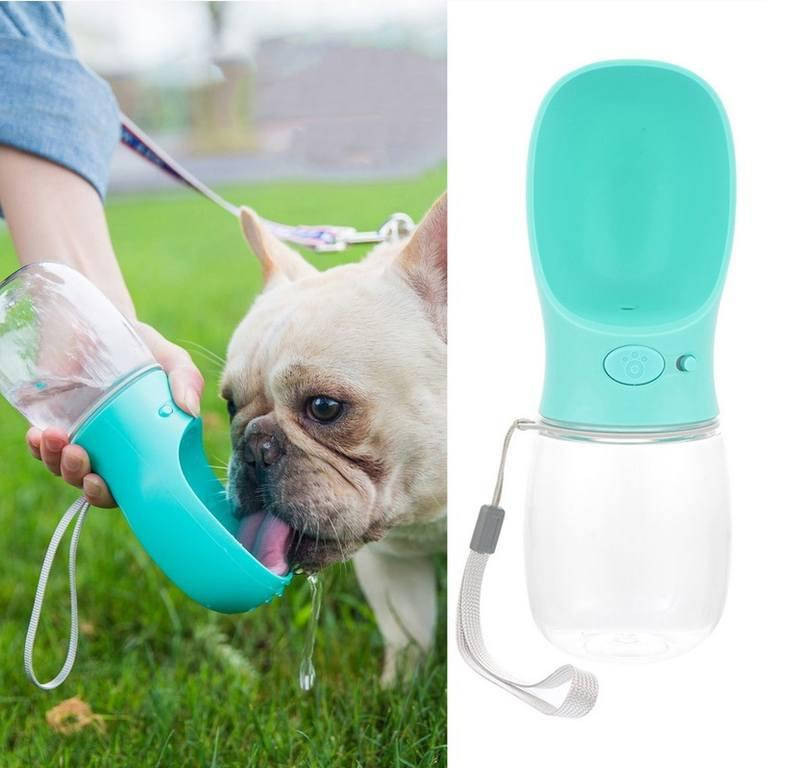 

Прогулочная поилка для животных Dogbaby бутылка для воды 350 мл Голубой