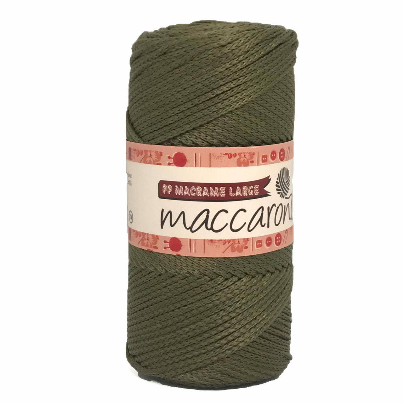 

Полипропиленовый шнур PP Macrame Large Maccaroni, 3 мм ,хаки