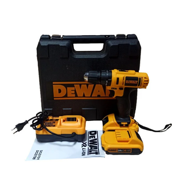 

Шуруповерт акумуляторний DeWALT DCD791 1004F, 24V, 23Нм, Li-Ion | 2 акумулятора