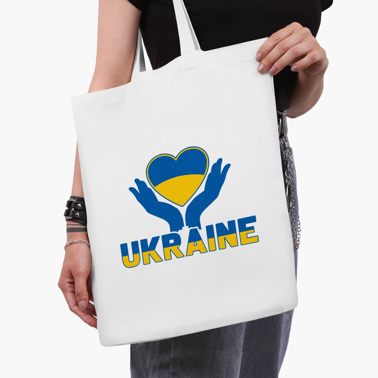

Эко сумка Украина (Ukraine) (9227-3687-WT) белая классическая, Белый