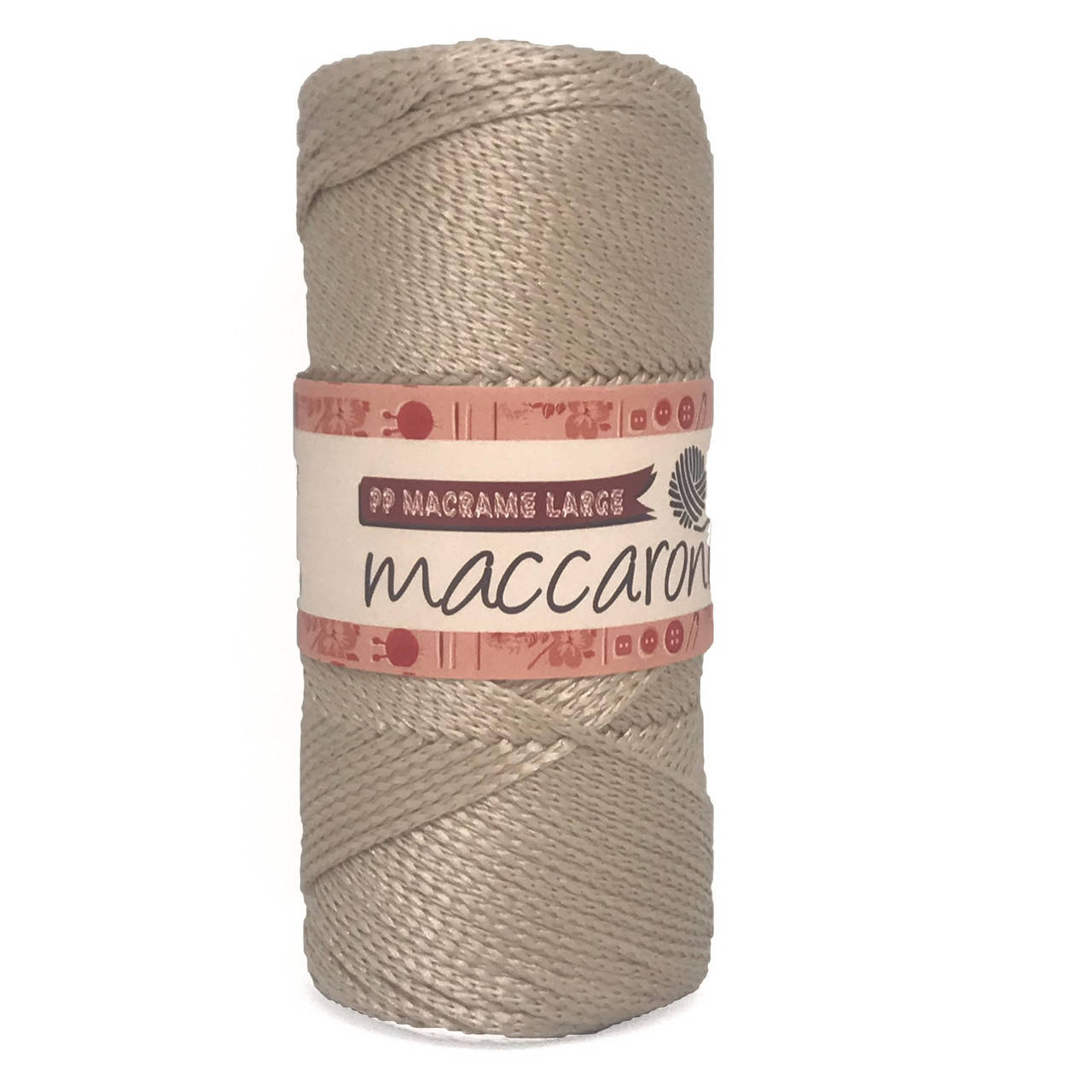 

Полипропиленовый шнур PP Macrame Large Maccaroni, 3 мм ,бежевый