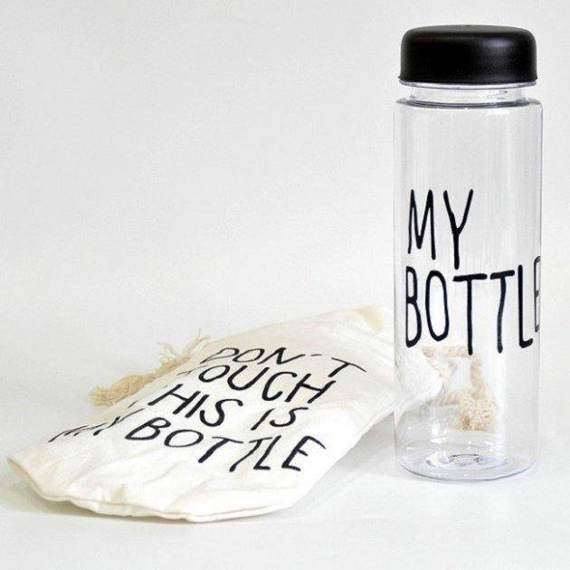 

Бутылка для воды напитков My Bottle с чехлом 500 мл черная