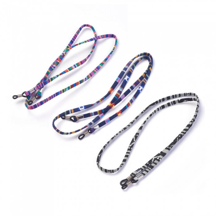 

Шнур Держатель для Очков, Нескользящий, Этнический Стиль, Разноцветный, Набор 3 шт, Размер: 68.5см, Отверстие