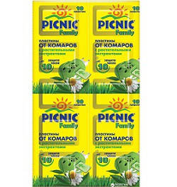 

Пластины "Picnic Family" защита от комаров 10 шт. код 428