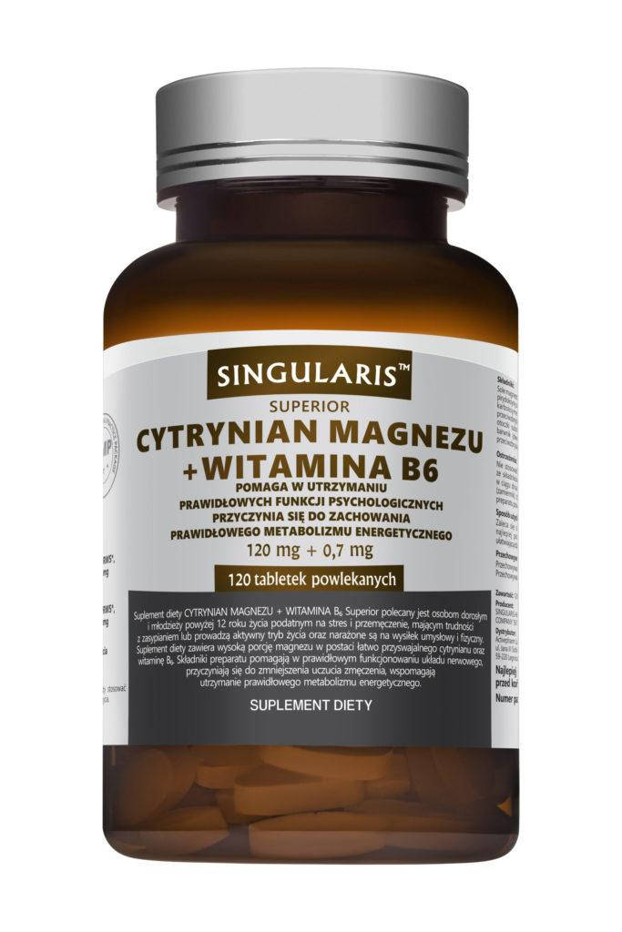 

Цитрат Магния + Витамин В6 120 таб Singularis Cytrynian Magnezu + Witamina B6 США Доставка из ЕС
