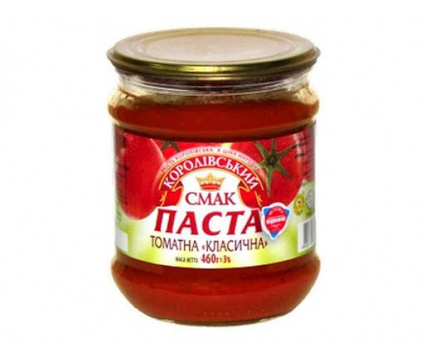 

Томатна паста "Класична" 480г с/б т/оф "Королівський смак"
