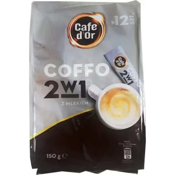 

Кофе в пакетиках 2 в 1 Cafe d'Or без сахара 12 стиков