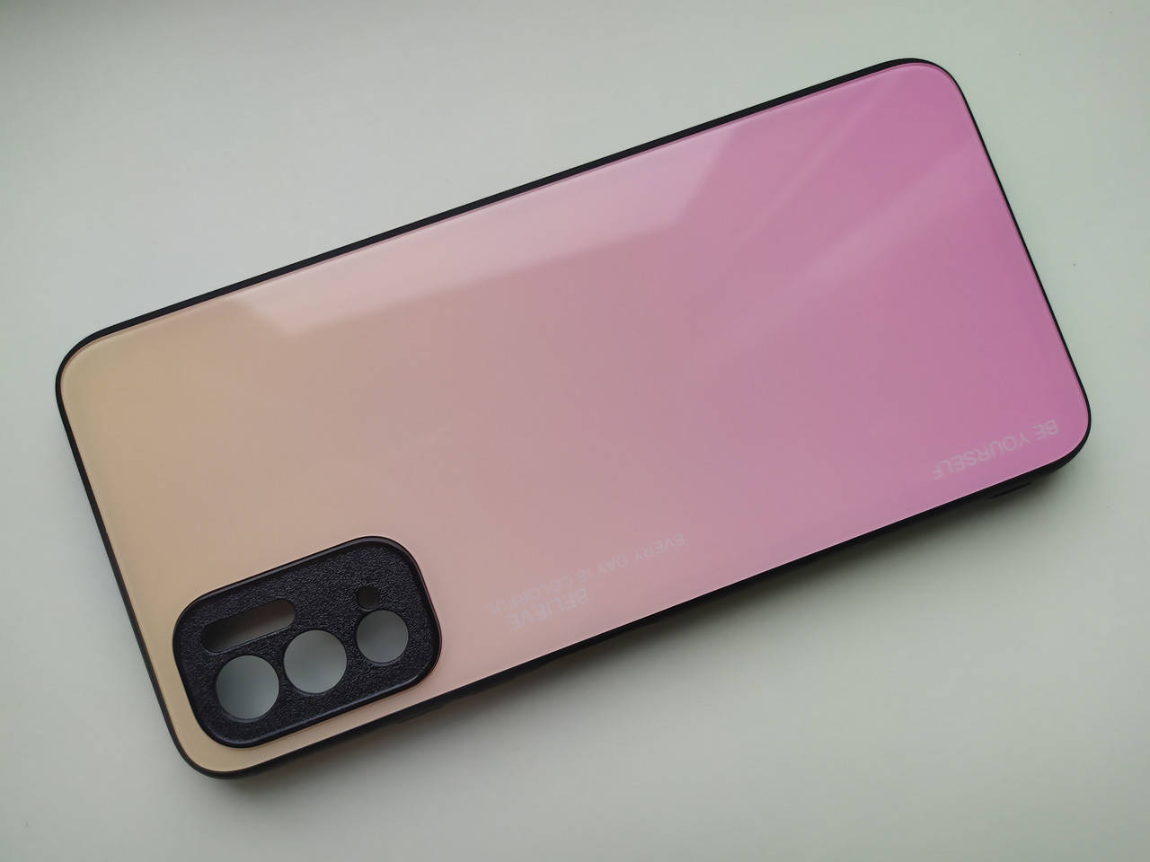 

Чехол градиент стеклянный для Xiaomi Poco M3 5G redmi note 10 5 G, Бежевый