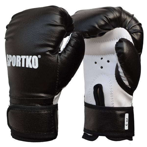 

Боксерские перчатки SPORTKO арт. ПД2-6-OZ (унций). черный