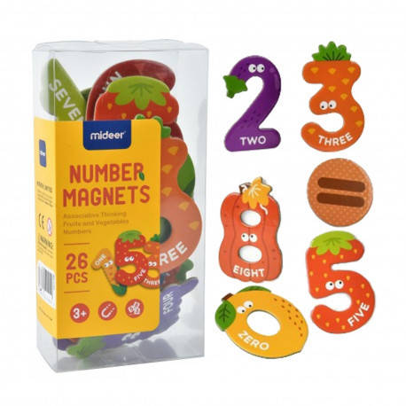 

Набор магнитных цифр «Яркий счет» Mideer Toys, Разные цвета