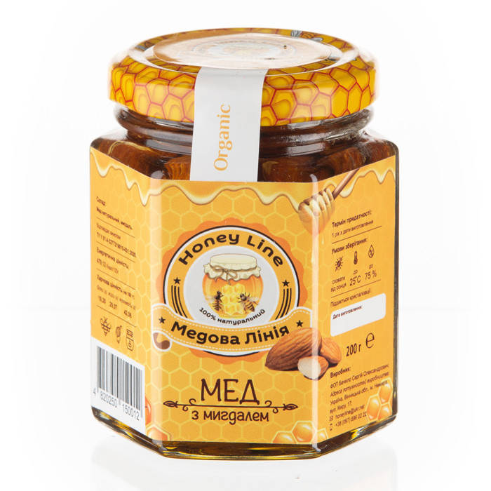 

Мед с миндалем Медовая Линия 200 г