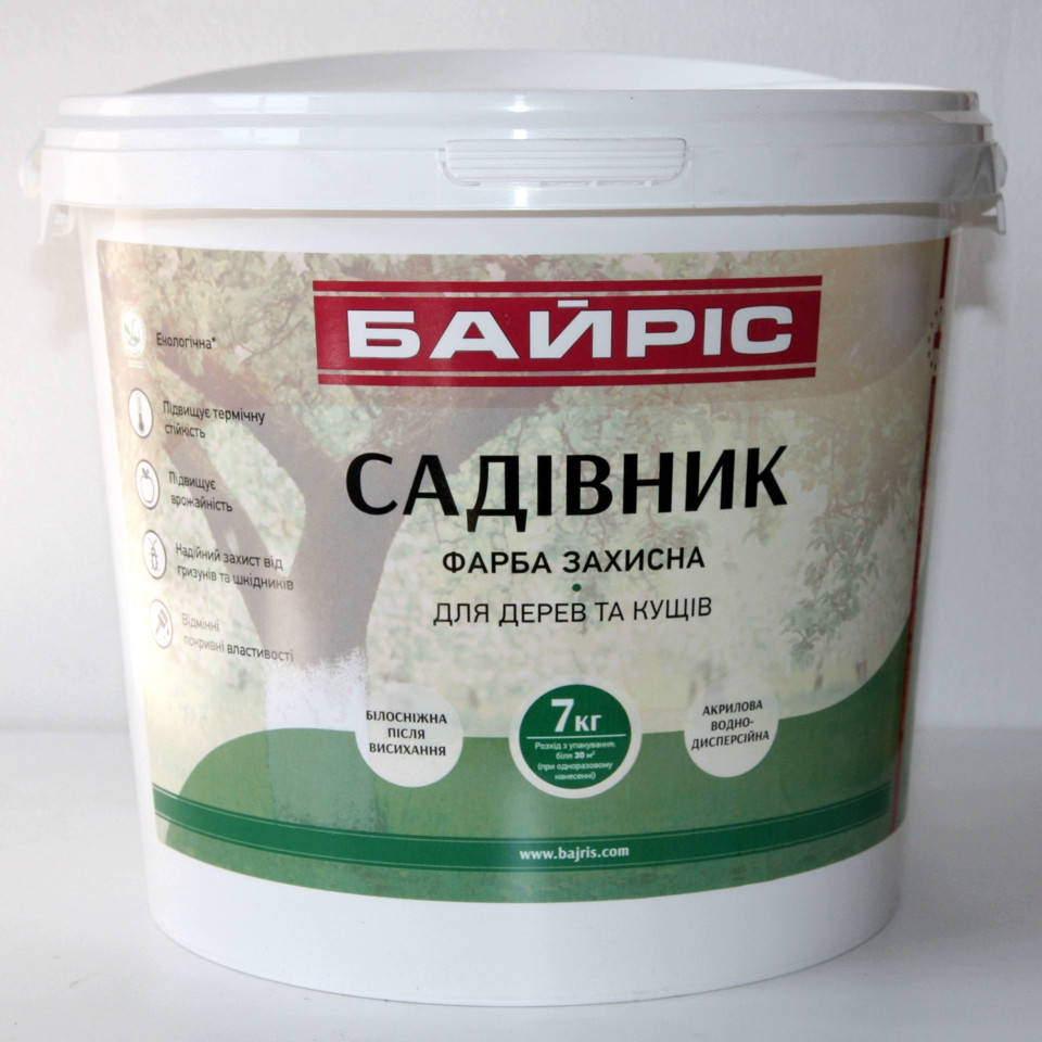 

Краска Байрис САДОВНИК для деревьев и кустов 7кг