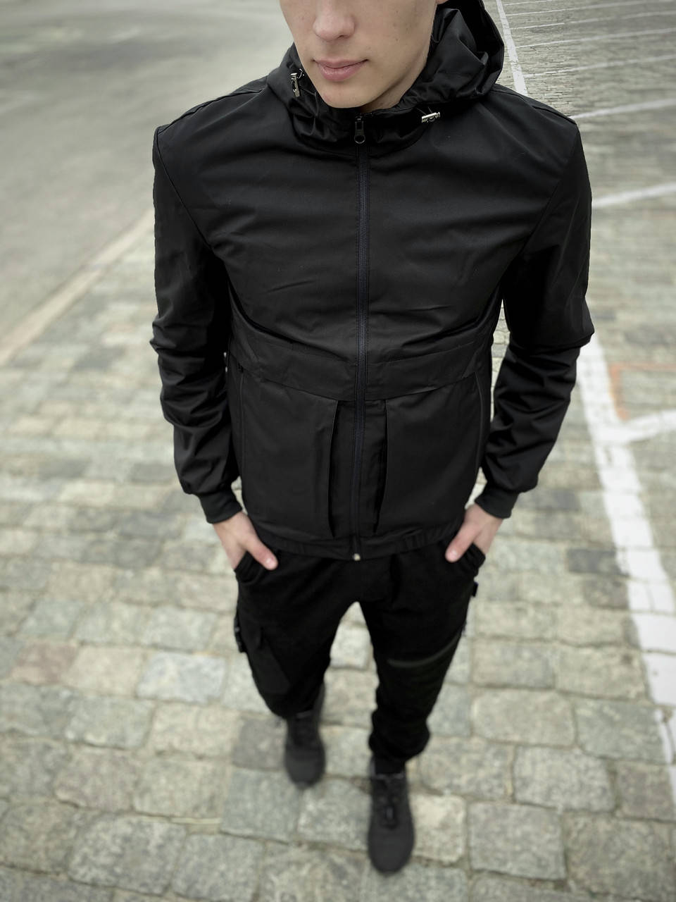 

Мужская весенняя куртка, ветровка черная Intruder "Sprinter" S M L XL 2XL