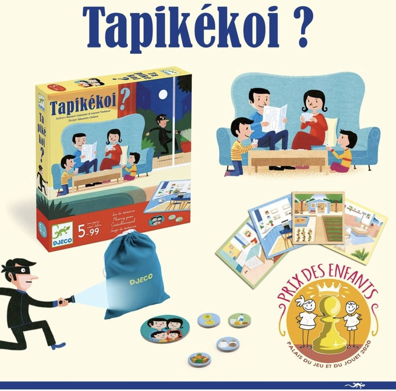 

DJECO Игра настольная "Найди пропажу", Tapikekoi
