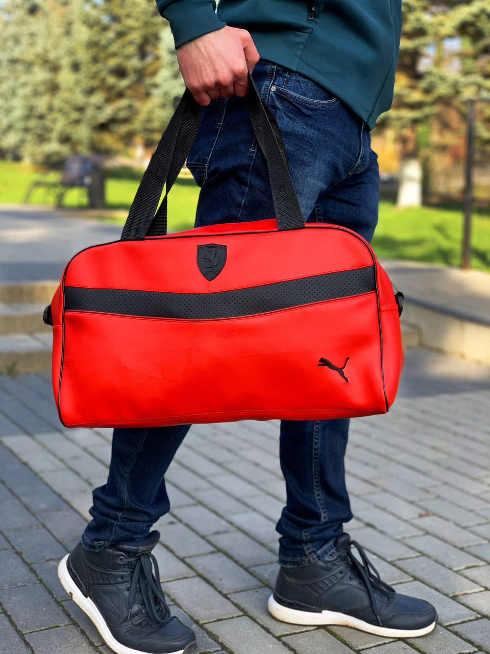 

Сумка Puma кожзам красная, Красный