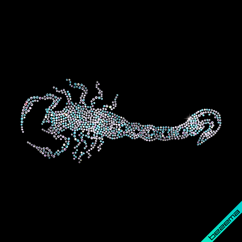 

Термонаклейки из страз на пуловеры Скорпион (Стекло,2мм-бенз.,3мм-бенз.)