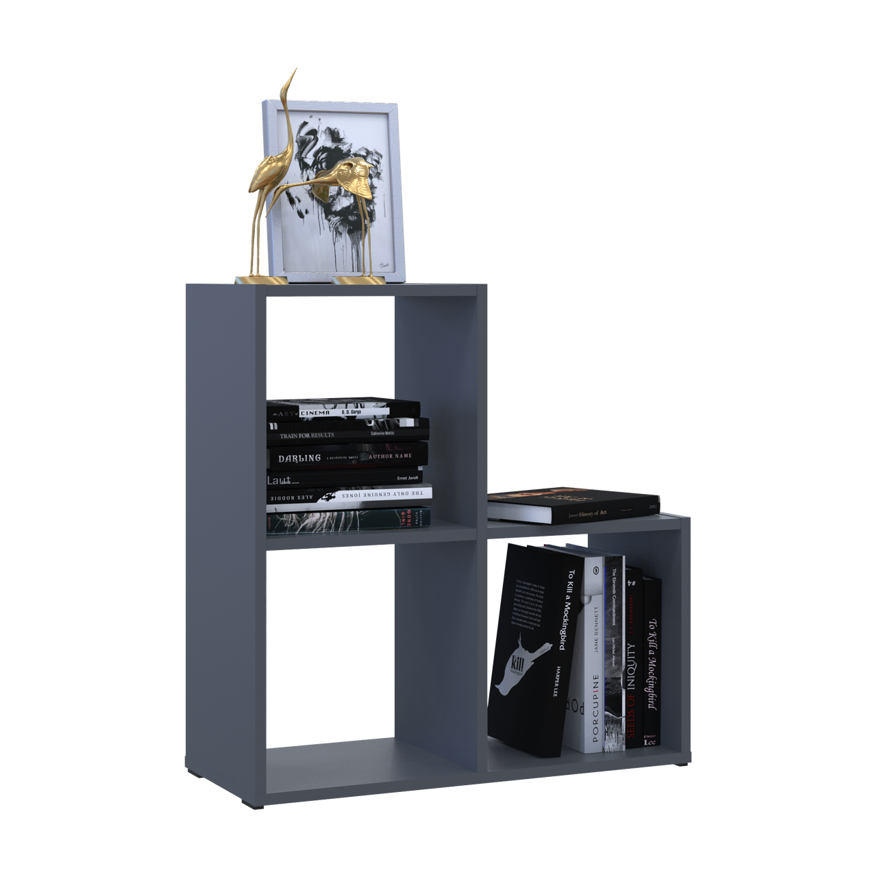 Стелаж Doros Степ 2х2 Графіт відкритий 69х28.8х71.4 (41516157) 5