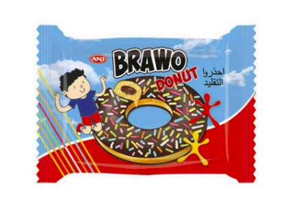 

Пончик ANI BRAWO DONUT с посыпкой гранулами 24 шт