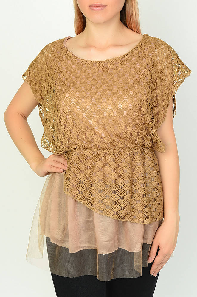 

Туника женская светло-коричневая 135484P