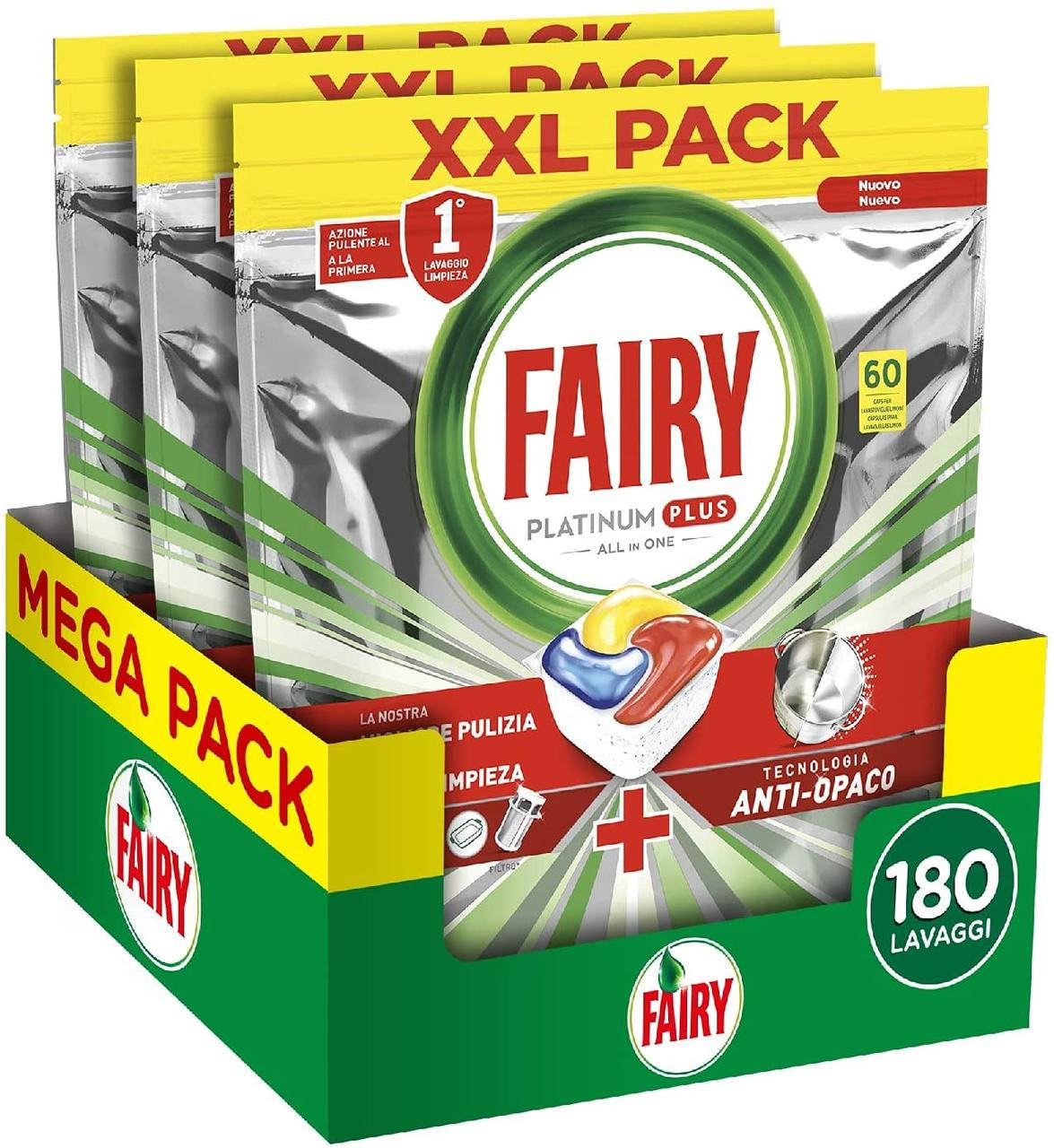 

Таблетки для посудомоечной машины Fairy Все-в-Одном Platinum Plus 180 шт