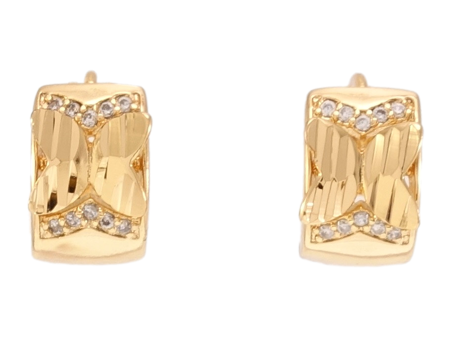 

Серьги Xuping Позолота 18K колечки "Узор бабочки"