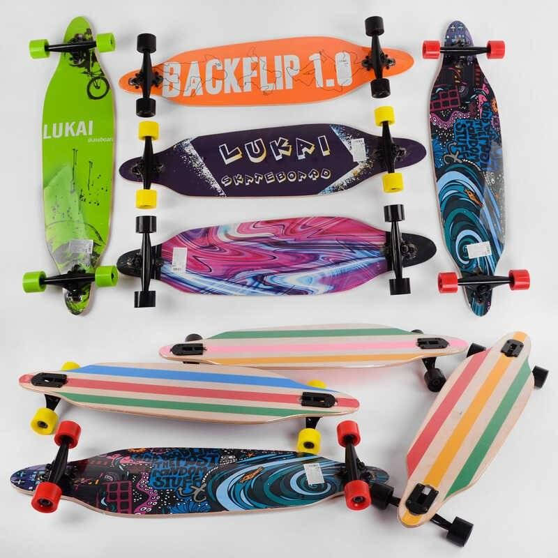 

Скейт-лонгборд Best board колеса d7см C 32023