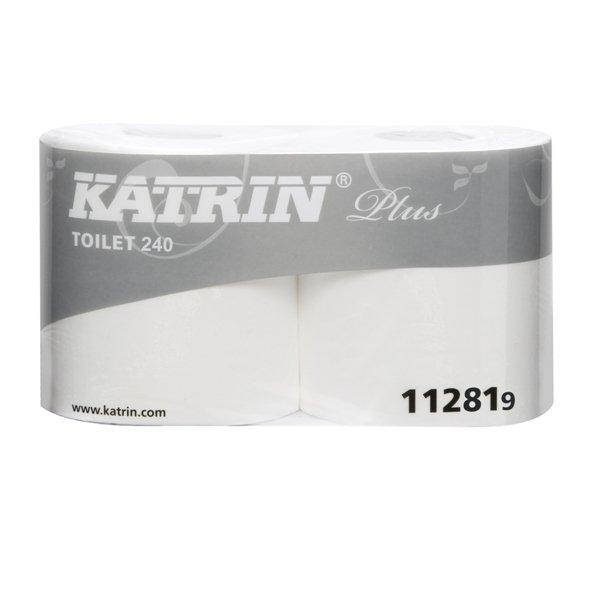 

Туалетная бумага премиум класса 112819 Katrin Plus Toilet 240, Белый